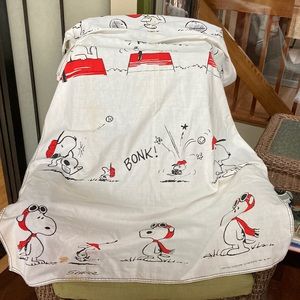Snoopy Sports Curtains vintage 1971